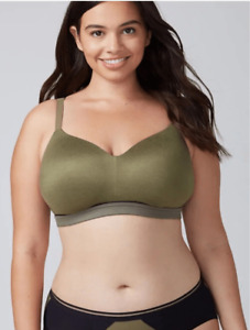 CACIQUE | Women’s Size 40DD Lounge Bra NO Underwire Army Green | New Without Tag