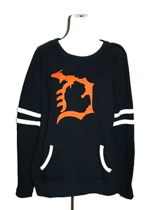 Michigan D Sweatshirt Women's Size Large Livnfresh Long Sleeve Cotton Blend Navy - Picture 1 of 2