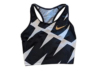 Nike Pro Elite Official Track & Field Top Black White Gold Swoos Women’s Sz XS - Picture 1 of 4