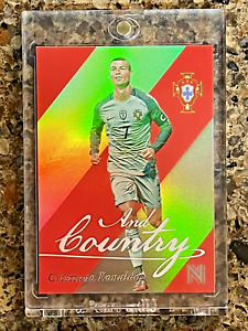 Cristiano Ronaldo 2017 Panini Nobility Soccer And Country Refractor Mint RARE