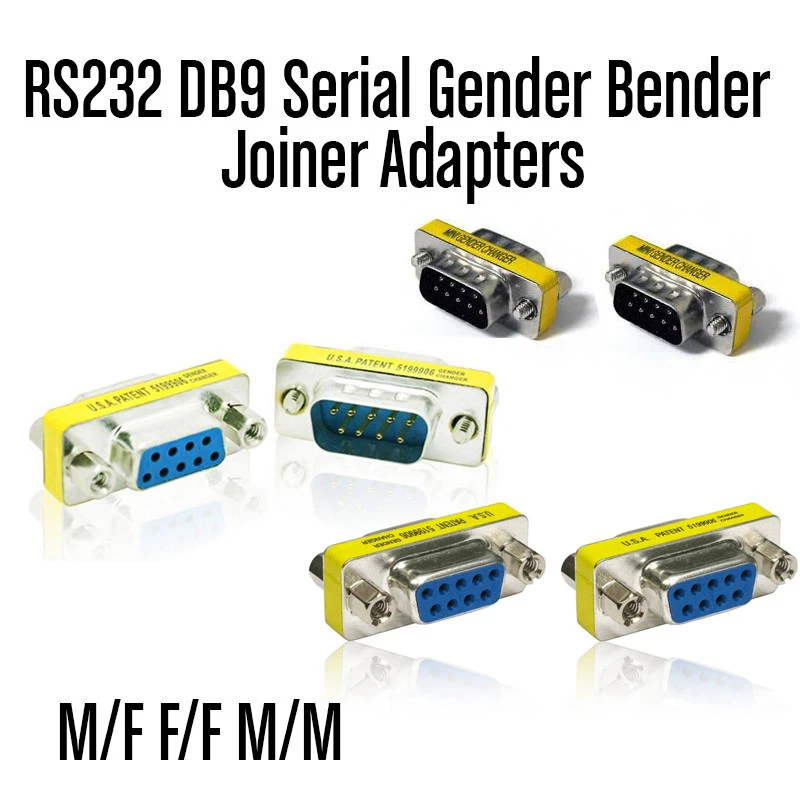 RS232 DB9 Serial Gender Bender Joiner Male Female Adapters for Computer AU OZ - image 1 of 1