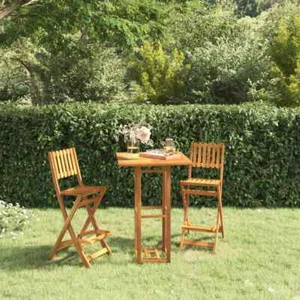 3 Piece Outdoor Bar Set Solid Wood Acacia vidaXL - Picture 1 of 12