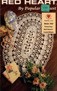 RED HEART BY POPULAR REQUEST BOOK 350 PINEAPPLE TABLECLOTH & MORE - Picture 1 of 5