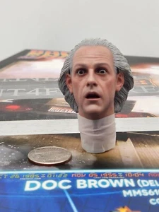 Hot Toys MMS610 BTTF II Doc Brown action Figure's 1/6 scale Head Sculpt Only - Picture 1 of 5