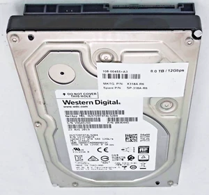 8TB WESTERN DIGITAL NETAPP HUS728T8TAL5204 0B36445 3.5" SAS HDD Hard Disk Drive - Photo 1/2