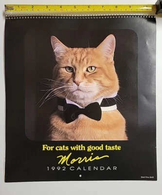 Vintage MORRIS THE CAT 9-LIVES Calendar 1992 Clean Unused  - Image 1 of 4
