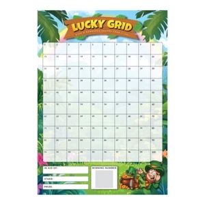 Fundraising Scratch Cards - A5 Lucky Grid Charity Game 100 Squares - Picture 1 of 4