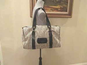 Henri Bendel Striped Weekender Overnight bag Duffle Bag - Picture 1 of 12