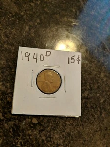 1940 D Lincoln Wheat Cent Penny Free Shipping - Picture 1 of 4