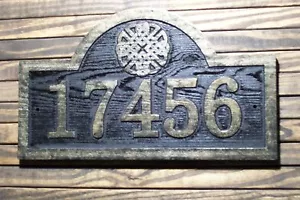 Carved Address Sign Raised Numbers and Celtic Knot Design - Picture 1 of 1