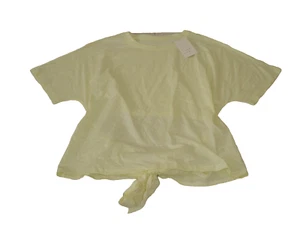 A New Day Women's Yellow Moondust Open Tie Back T Shirt M - Picture 1 of 5
