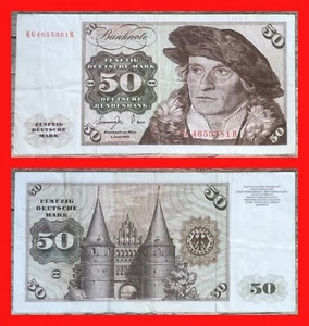 Ⓜ️ 50 Deutsche Mark ☘️ 2.Januar 1980 DM 💥 Schein Bundesbank 🍄 KG 4655381 R 🌐 - Bild 1 von 3