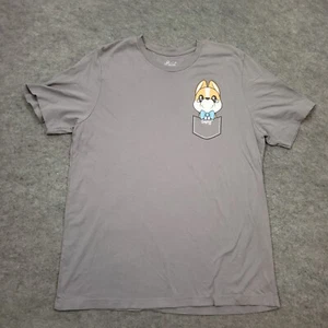 Emii Creations Shirt Erwachsene Extra Large Grau Kurzarm Anime Hund Selfie Herren - Bild 1 von 8