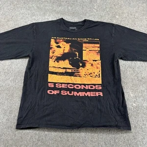 Camisa 5 Seconds Of Summer para hombre L negra manga larga gira norteamericana 2019 5SOS - Imagen 1 de 8
