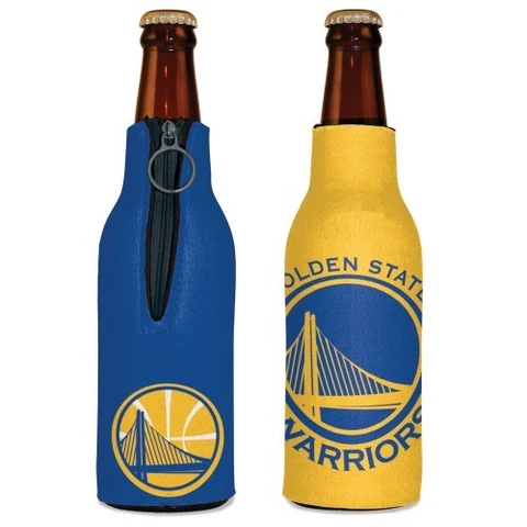 GOLDEN STATE WARRIORS BOTTLE HOLDER COOZIE KOOZIE COOLER WITH ZIPPER Cover