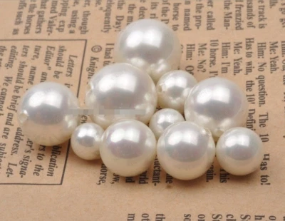 Wholesale 5PCS Pearl Shells Half drilled hole Beads  8mm 10mm 12mm 14mm AAA - Image 1 of 3