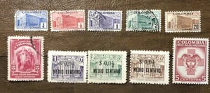 Kolumbien Steuermarke Sc RA8/RA29 gemischte Zustände - Bild 1 von 2