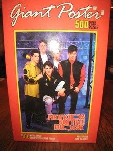 VINTAGE 1990 PUZZLE - NEW KIDS ON THE BLOCK - 500 TEILE - RIESEN POSTER PUZZLE - Bild 1 von 3