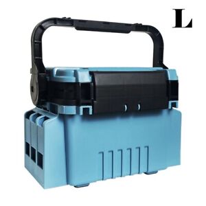 Portable Blue Fishing Tackle Box with Non Slip Handle and Convenient Storage