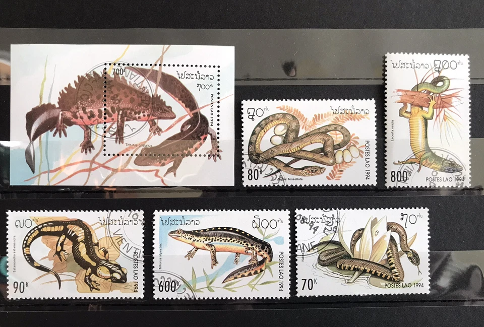 Laos / Lao 1994 - Wild Animals / Fauna on stamps  Timbres - CTO - Z21 - Image 1 of 1