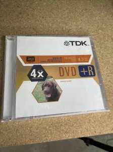 TDK DVD-R 120 Minute Recordable DVD with Jewel Case 4.7GB Single Sided New - Picture 1 of 2