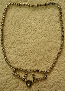 Collar de diamantes sintéticos de 15" con piedra de color grisáceo - Imagen 1 de 1
