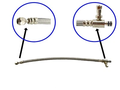 CROSSFIRE TIRE EQUALIZER SYSTEM TPMS STAINLESS STEEL STRAIGHT HOSE 16 INCH - Image 1 of 3