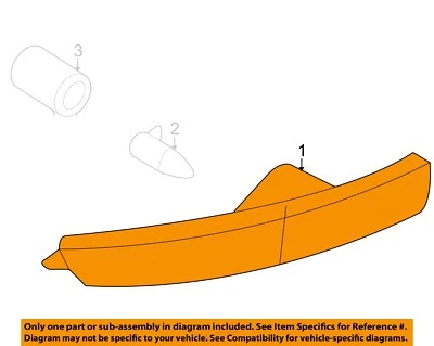 Lámparas delanteras Ford OEM 07-10 MKX Lámparas marcadoras laterales-lámpara marcadora lateral 7A1Z15A201B Foto 1 de 2