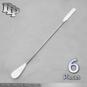 6 Stainless Steel Lab Spoon Spatula Dental Instruments - Picture 1 of 3