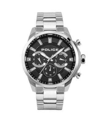 Reloj informal de cuarzo analógico POLICE para hombre vestido clásico esfera negra impermeable redondo Foto 1 de 4