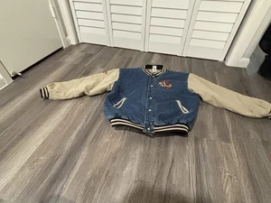 Vintage Disney Tigger Jacke Herren Medium M Denim Varsity bestickt 90er - Bild 1 von 18