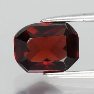 π 2.04ct 8x6.2mm VS Octagon Natural Reddish Orange Garnet - Tanzania Gemstone - Picture 1 of 4