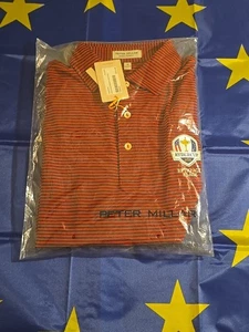 Camisa Polo Peter Millar Summer Comfort 2025 Ryder Cup Azul Rojo Rayas Talla Mediana - Imagen 1 de 4
