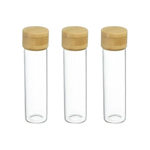 Mini botellas de vidrio con tapas 3 piezas, frascos pequeños de vidrio transparente de 20 ml - Imagen 1 de 7
