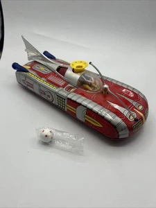 Vintage 1960s Space Car Rocket Ship Interkozmosz Hungarian Litho WORKS! - Picture 1 of 11