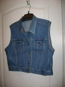 Vintage,Vest,Northern Isles,Lt Wash Denim Blue,Sleeveless,100% Cotton, XL - Picture 1 of 8