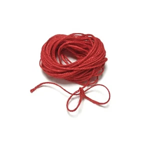 Cordón de cuerda de cáñamo rojo 10 m longitud continua 2 mm de grosor - Imagen 1 de 1