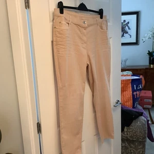 Samoon Betty Jeans Pfirsich Beige Größe22. 97% Baumwolle.. Stretchbund - Bild 1 von 11