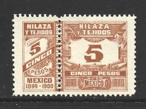 Mexico 1899 HILAZA Y TEJIDOS Revenue Tax to Yarns, fabrics and textiles #HT 44 - Picture 1 of 2