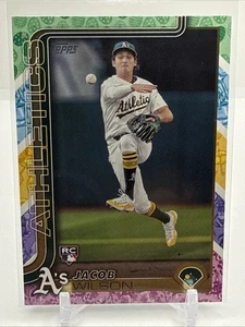 2025 Topps Series 1 Jacob Wilson RC #314 Holiday Parallel Pastel Athletics SP - Picture 1 of 2