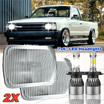 Par de faros LED halo DRL de 5x7"" 7X6 pulgadas para Mazda B2200 B2600 RX-7 Foto 1 de 4