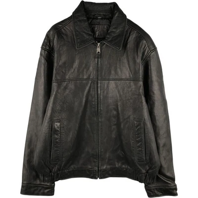 Used Dockers Swing Top Padded Leather Blouson Men's Size L - Image 1 of 4