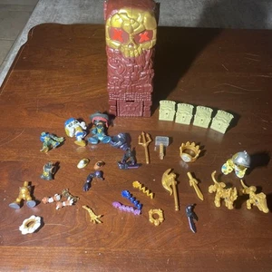 Treasures X Lot w/ Accessories & Skull Island Lava Tower - Picture 1 of 7