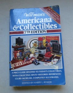 Warman's Americana and Collectibles by Harry L. Rinker (1995, Trade Paperback) - Picture 1 of 4