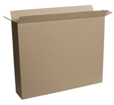 VERPACKUNGS- UND VERSANDMATERIAL KARTON VERSAND FALTKARTON SCHACHTEL BOX 500x100x400 mm INNENMASS BRAUN NEU