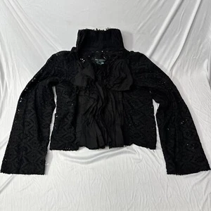 Comme des Garçons Junya Watanabe - Black Embroidered Jacket - Size S - Picture 1 of 16