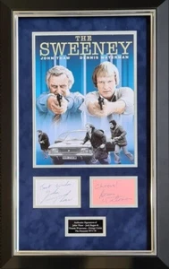 JOHN THAW and DENNIS WATERMAN "SWEENEY" SIGNED MONTAGE AFTAL - Picture 1 of 1