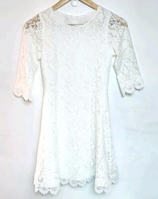 Vestido GRACE KARIN Niñas Marfil Cambio Encaje Marfil Con Mangas Talla 6Y Foto 1 de 4