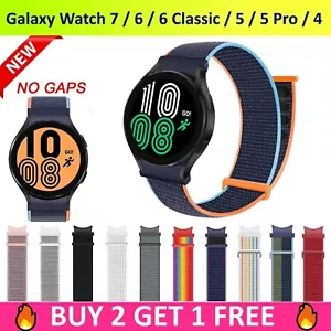 Samsung Galaxy Watch 7 6 Classic 5 Pro 4 20mm Sport Loop nylon Fabric Band - Picture 1 of 29
