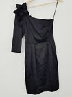 REVIEW Womens Size 6 Black One Shoulder Carrington Dress NEW + TAGS